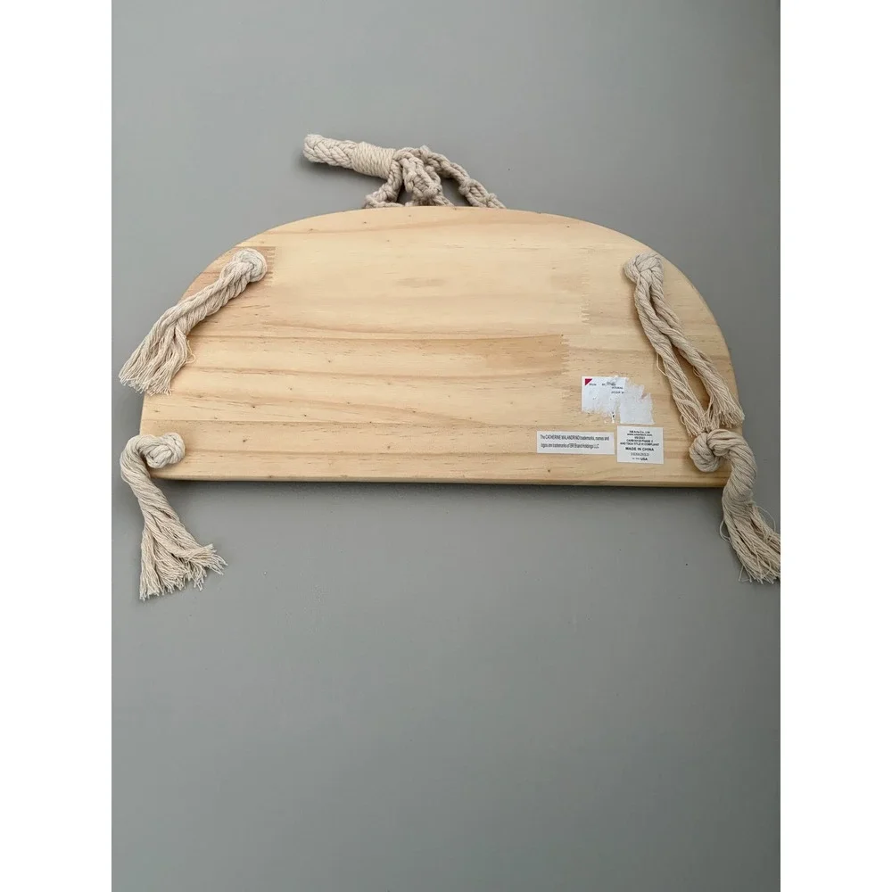 New Macrame Hanging Shelf Wood Beads Bohemian Decor Home‎ Wall Plant Decor